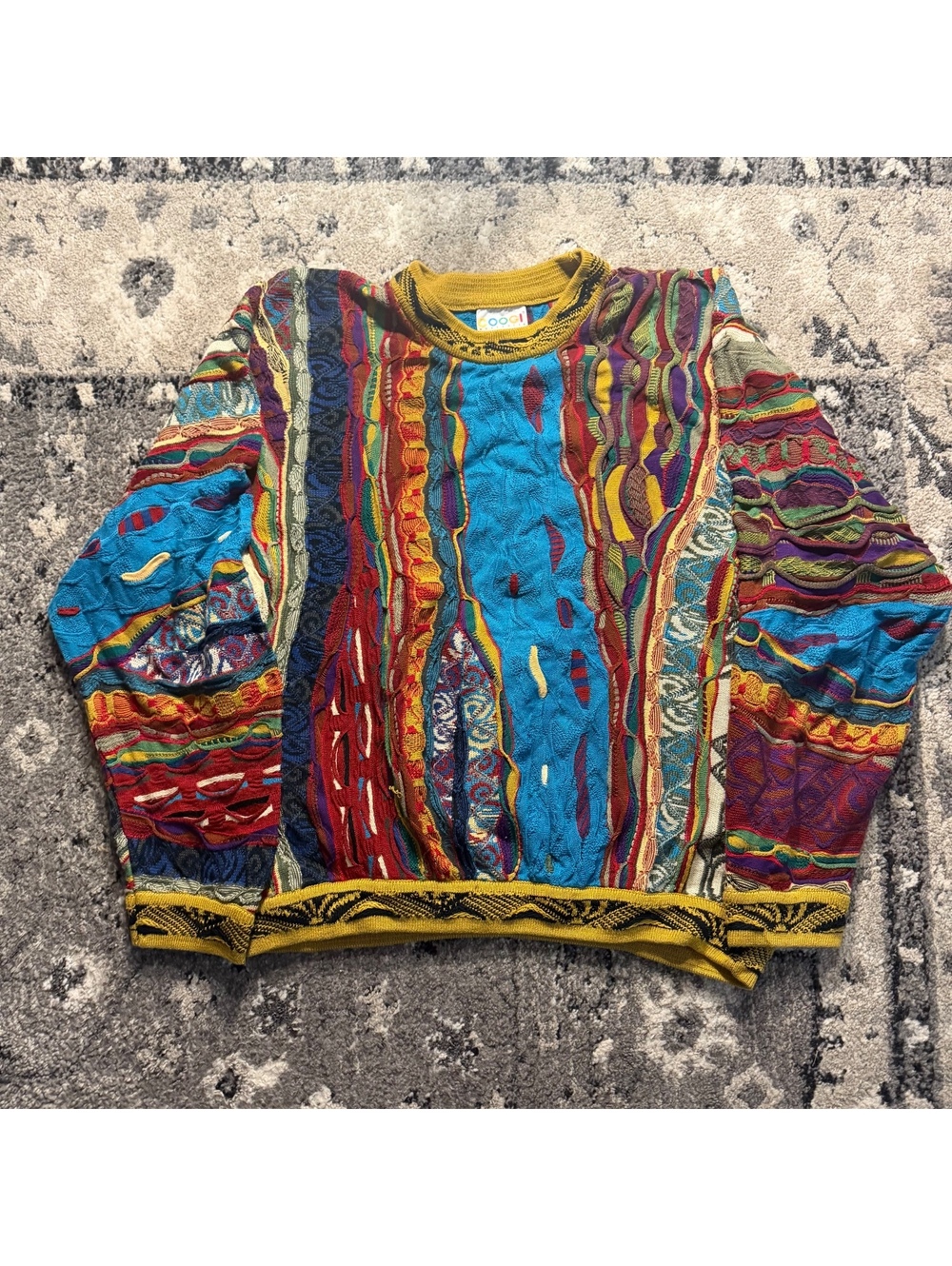 Coogi Australia XL Multicolor Vintage Knit Sweater 100% Pima